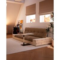 Base Sofa Bed Clear Lacquered Pine/641 Warm Sand