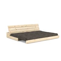 Base Sofa Bed Clear Lacquered Pine/642 Mellow Brown