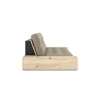 Base Sofa Bed With Side Box Clear Lacquered Pine/641 Warm Sand