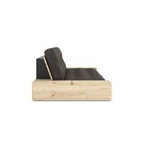 Base Sofa Bed With Side Box Clear Lacquered Pine/642 Mellow Brown