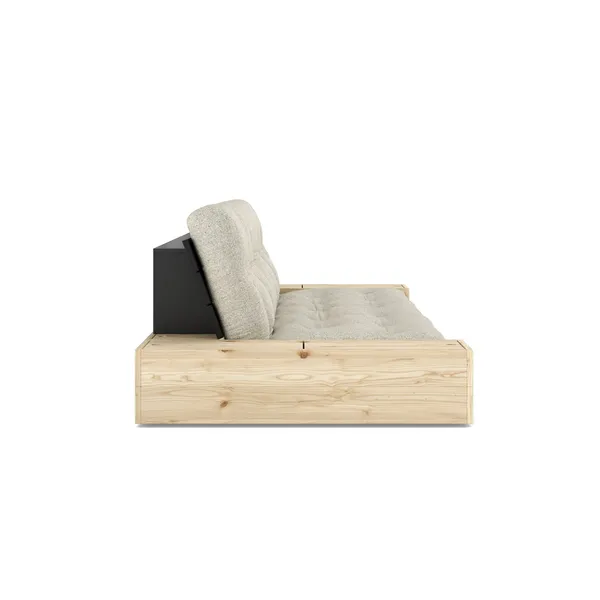Base Sofa Bed With Side Box Black Night/640 Soft Chalk