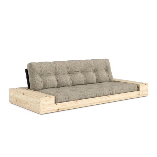 Base sovesofa med sideboks Black Night/641 Warm Sand