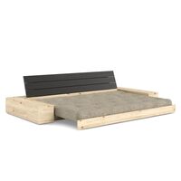 Base Sofa Bed With Side Box Black Night/641 Warm Sand