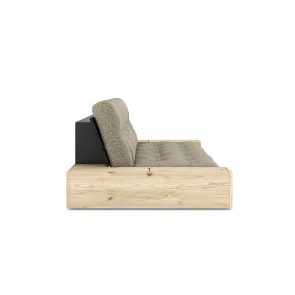 Base Sofa Bed With Side Box Black Night/641 Warm Sand