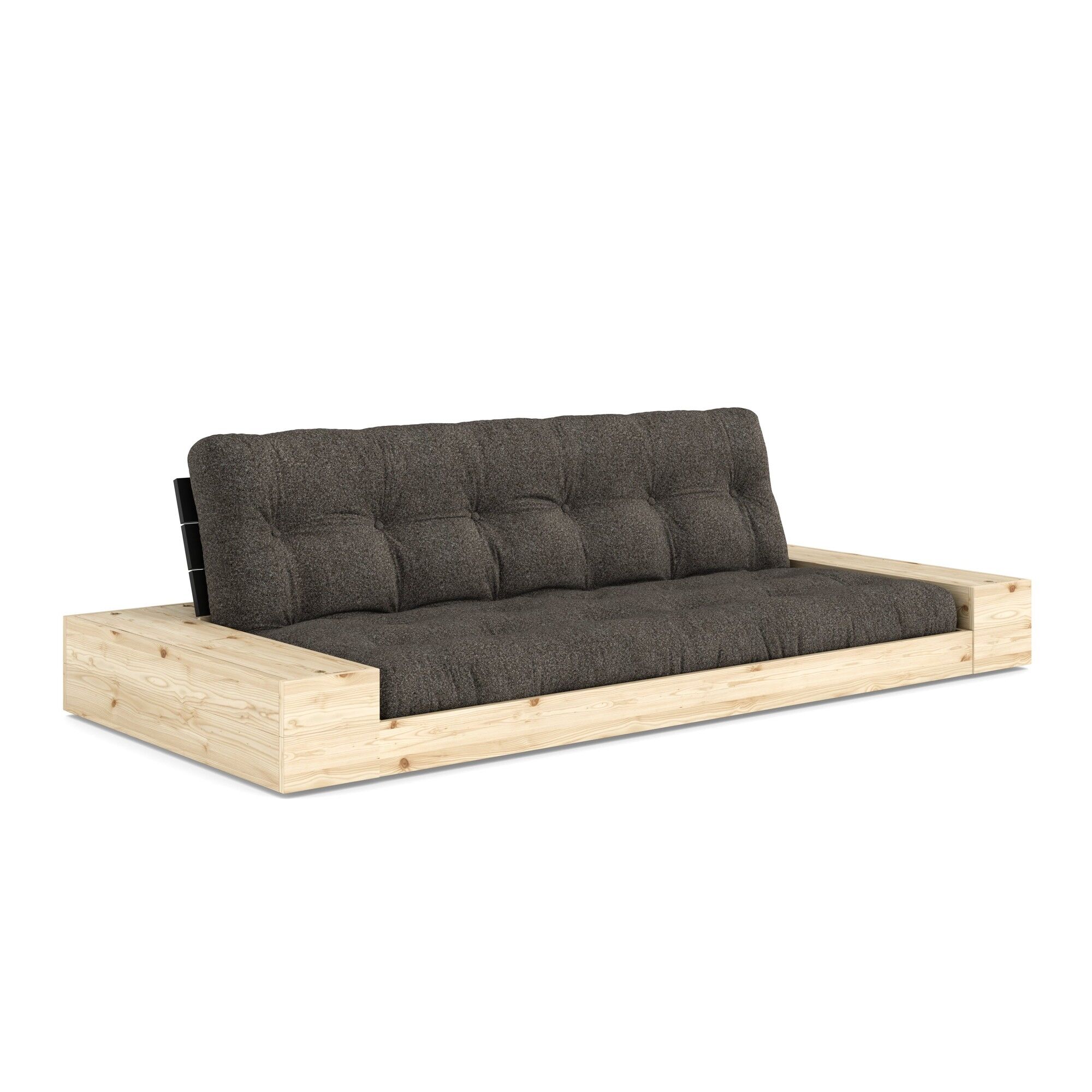 Base Sovesofa Med Sidekasse Black Night/642 Mellow Brown