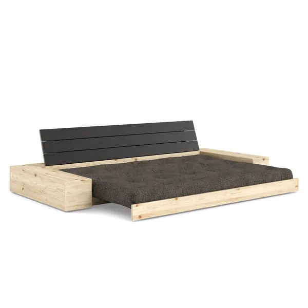 Base Sofa Bed With Side Box Black Night/642 Mellow Brown