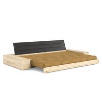 Base Sofa Bed With Side Box Black Night/642 Mellow Brown