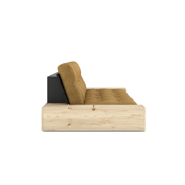 Base Sofa Bed With Side Box Black Night/642 Mellow Brown