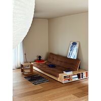 Base Sofa Bed With Side Box Black Night/642 Mellow Brown