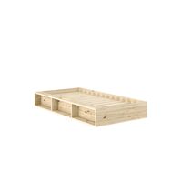 Ziggy Bed Frame 90x200 Clear Lacquered Pine