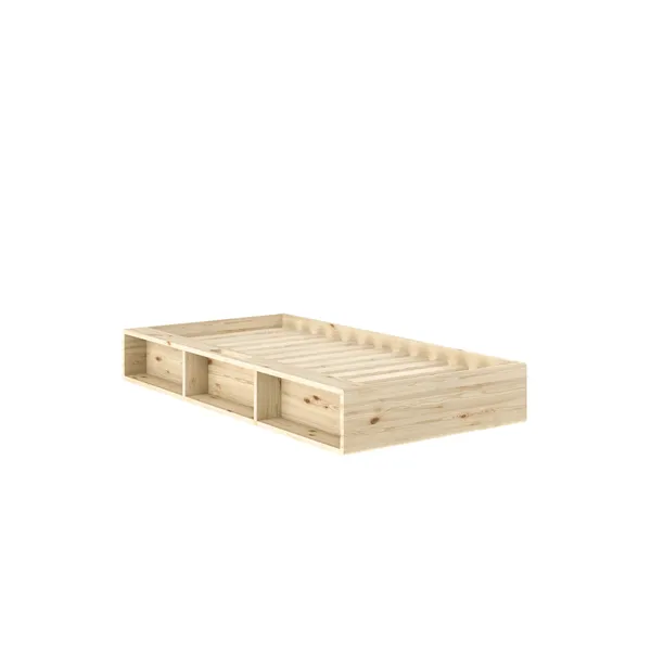 Ziggy Bed Frame 90x200 Clear Lacquered Pine