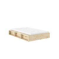 Ziggy Bed Frame 120x200 Clear Lacquered Pine