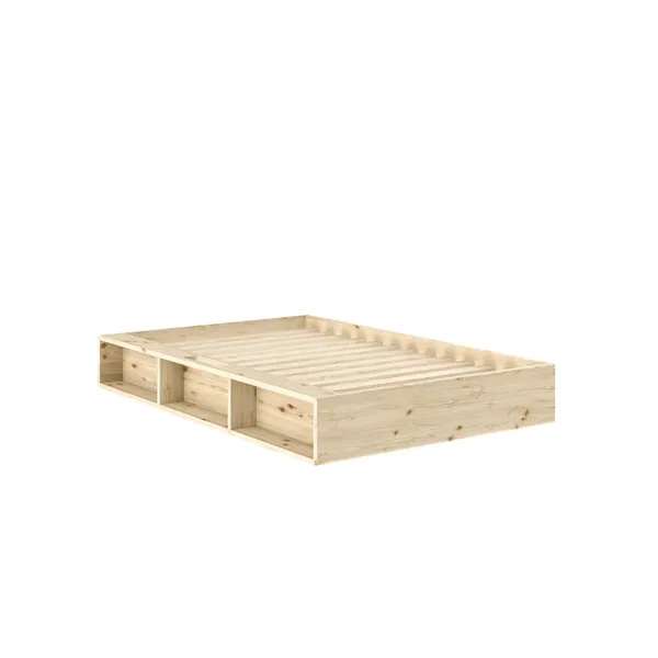 Ziggy Bed Frame 120x200 Clear Lacquered Pine
