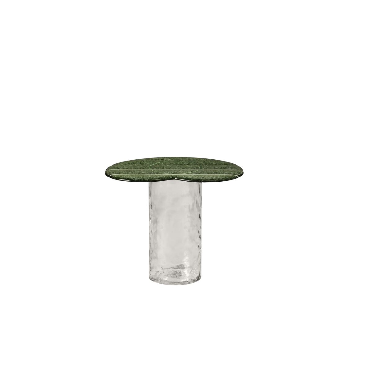 Striche Side Table Mint Green/ Transparent