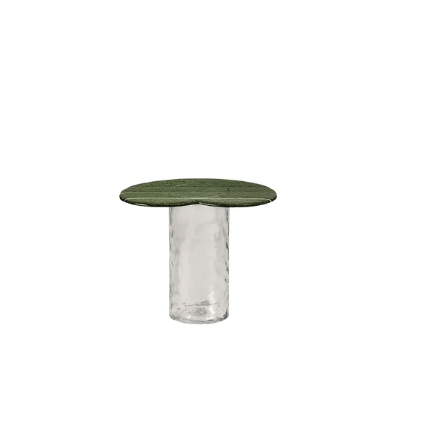 Striche Side Table Mint Green/ Transparent