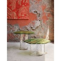 Striche Side Table Mint Green/ Transparent