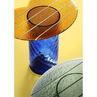 Striche Side Table Orange/ Blue