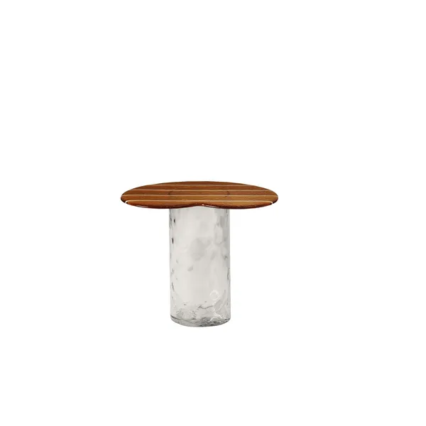 Striche Side Table Orange/ Transparent