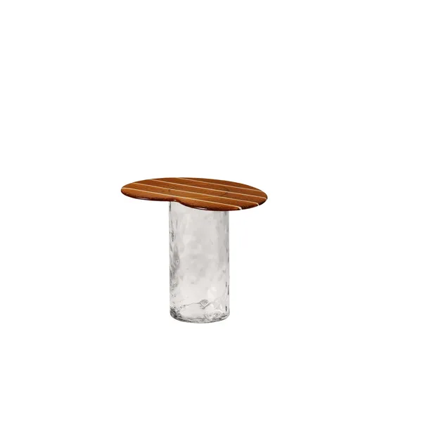 Striche Side Table Orange/ Transparent