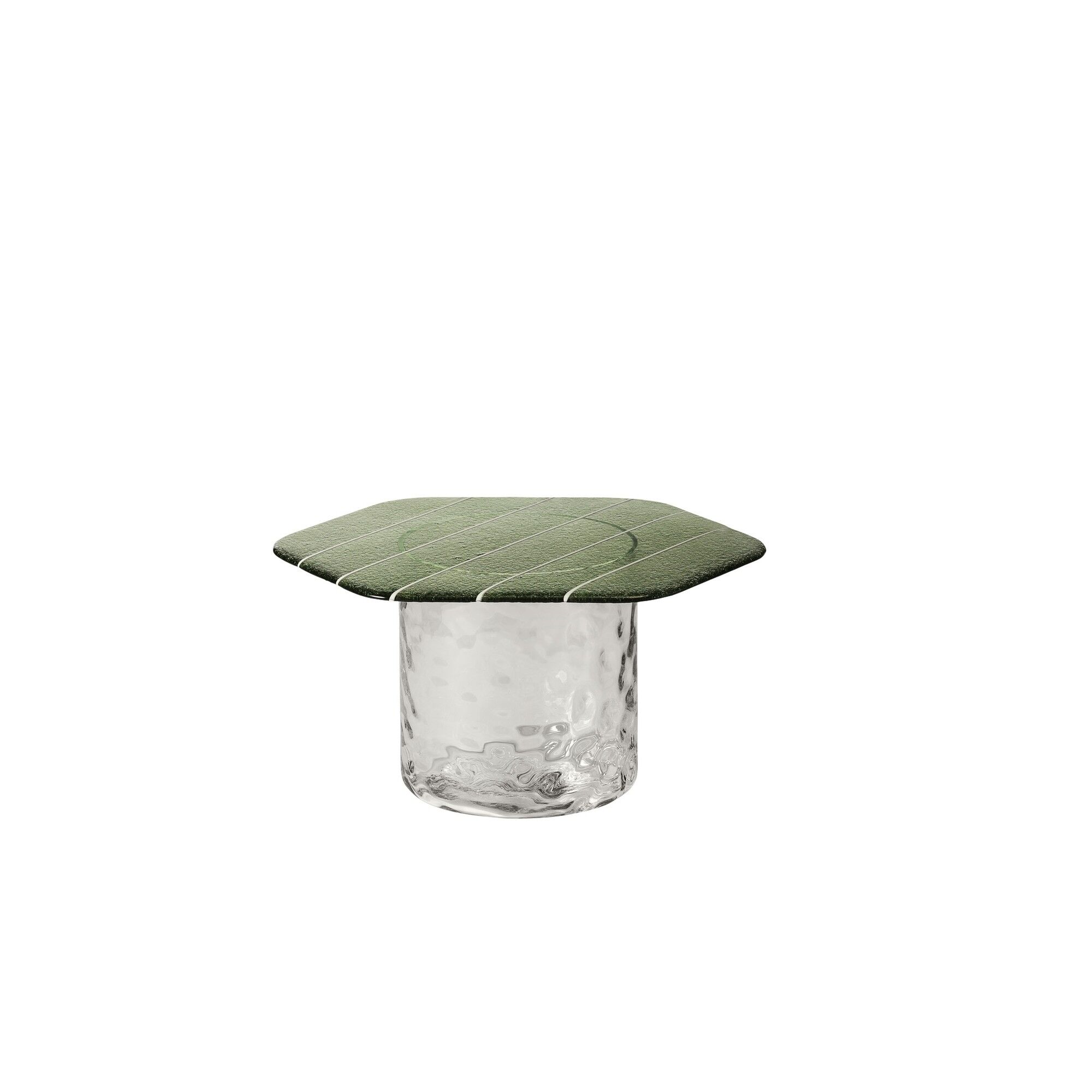 Striche Sofabord Mintgrn/Transparent