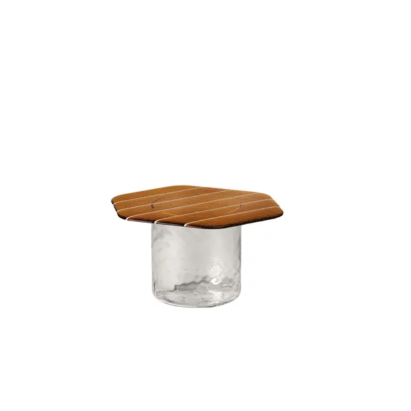 Striche Coffee Table Orange/ Transparent