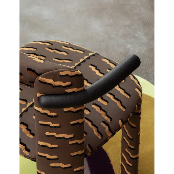 Amia Dining Chair With Armrests Dedar Queneau Cobalto 011