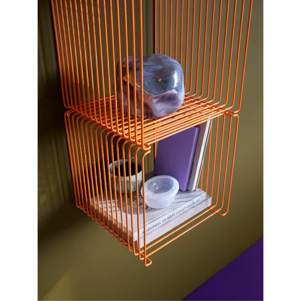 Limited Edition Panton Wire Single Regał 234-Tangerine 34.8 x 34.8 cm