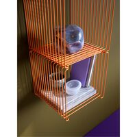Limited Edition Panton Wire Single Regał 234-Tangerine 34.8 x 34.8 cm