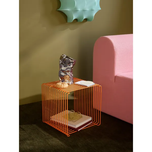 Limited Edition Panton Wire Single Regał 234-Tangerine 34.8 x 34.8 cm