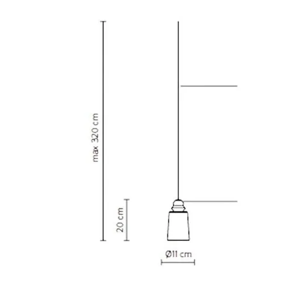 Alibaglass Pendant Small Bronze