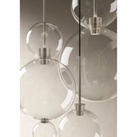 Opium 1 Pendant Ø20 Transparent/ Semi Glossy Aluminum