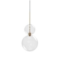 Opium 2 Pendant Transparent/ Aluminum/ Bronze