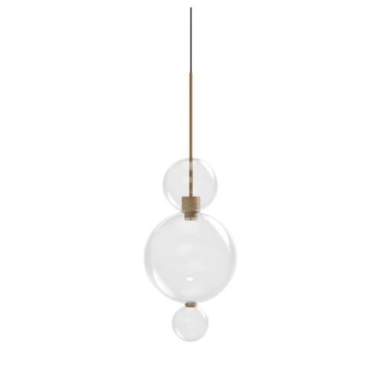 Opium 3 Pendant Transparent/ Aluminum/ Bronze