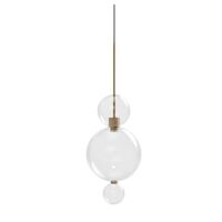 Opium 3 Pendant Transparent/ Aluminum/ Bronze