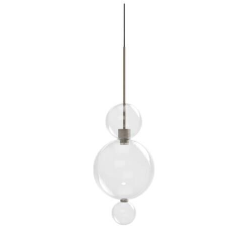 Opium 3 Taklampe Transparent/ Halvblank Aluminium
