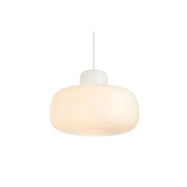 Houten Hanglamp met Groot Opaal