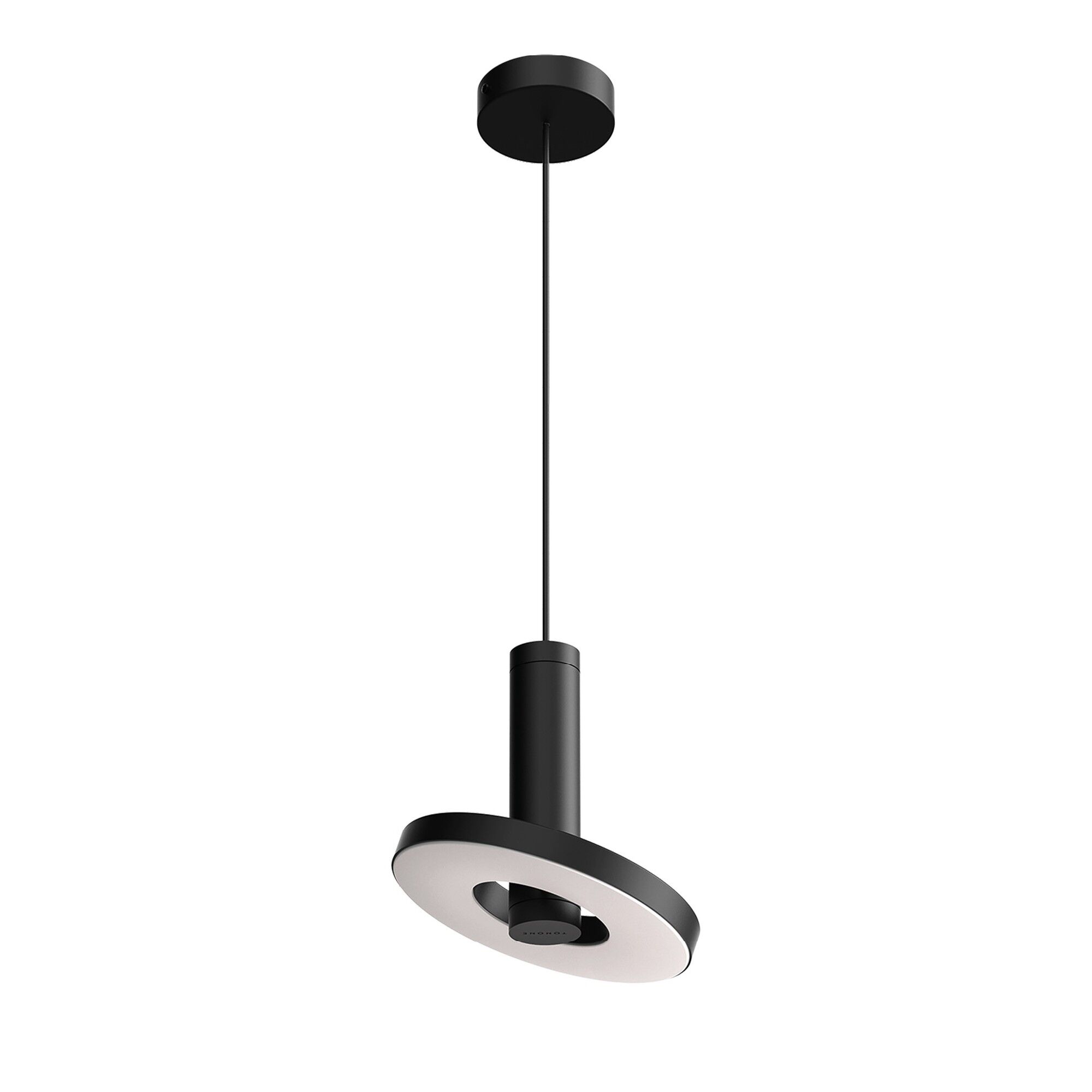 Perle Taklampe 108 Røykfarget Svart