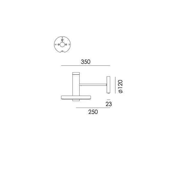 Beads Væglampe 35 Downlight Smokey Black