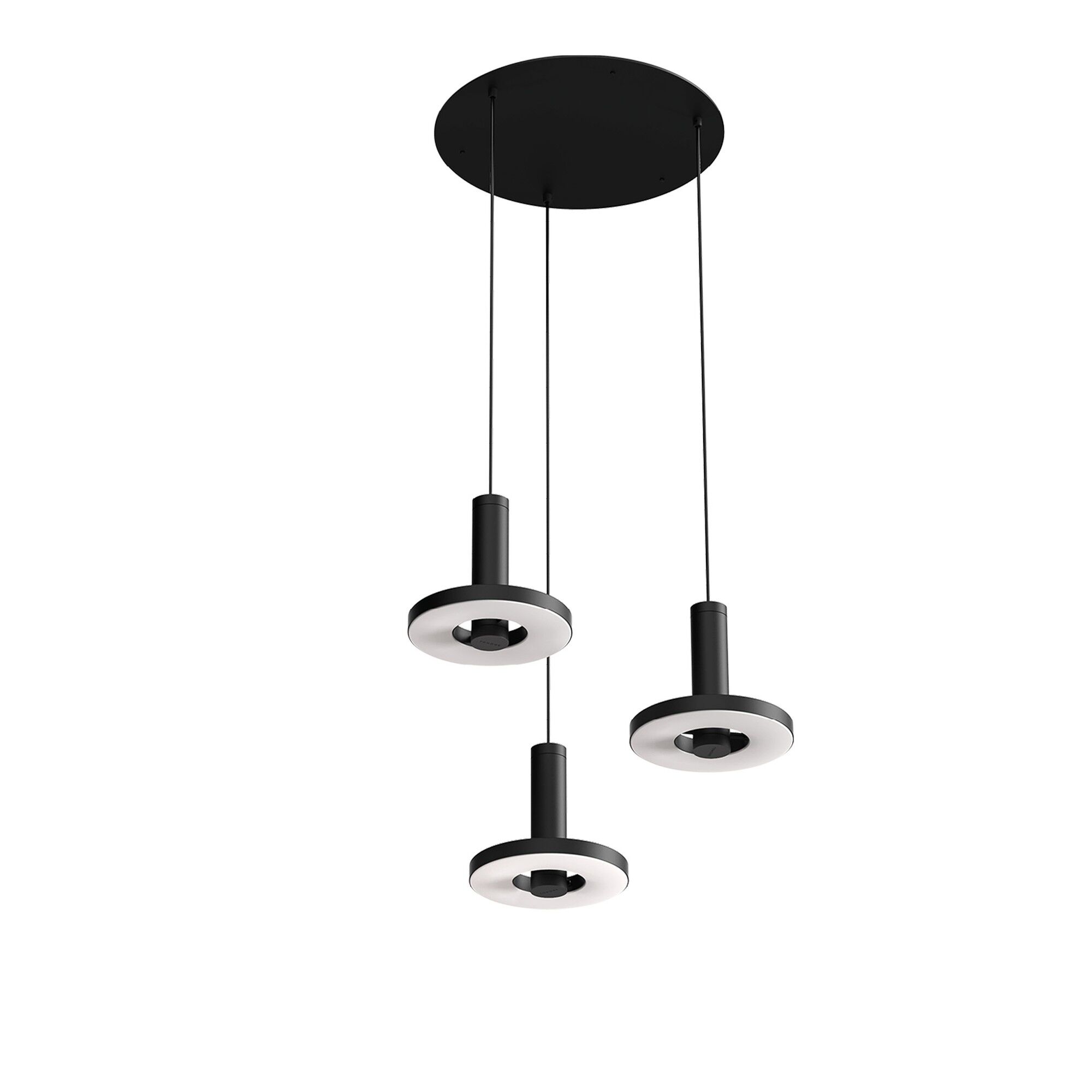 P&auml;rlor 3 Taklampa Cirkel R&ouml;kt Svart