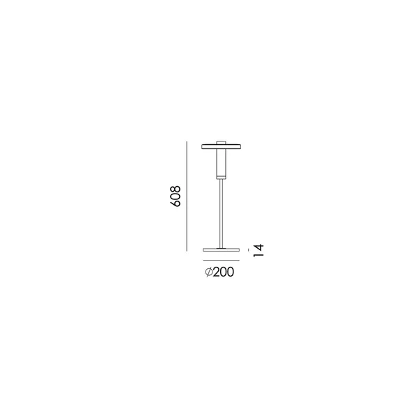 Beads Bordlampe Uplight Smokey Black