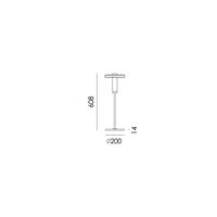 Beads Bordlampe Uplight Smokey Black