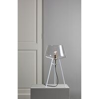 Ella Table Lamp White/ Transparent Glass