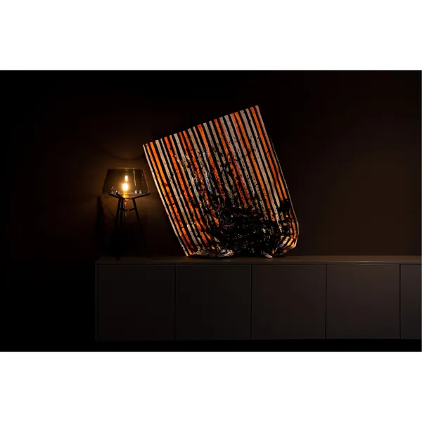 Ella Bordlampe Sort/Transparent Glas