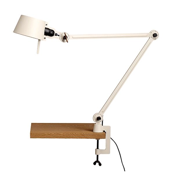 Bolt Bordlampe Dobbelt Arm med Klemme Lightning White