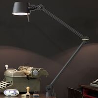 Bolt Table Lamp Double Arm with Clip Lightning White