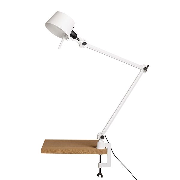 Bolt Bordlampe Dobbel Arm med Klemme Pur Hvit