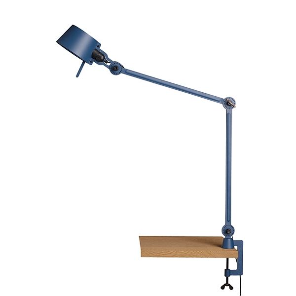 Bolt Bordlampe Dobbel Arm med Klemme Tordenblå
