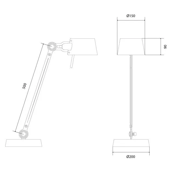 Bolt Tischlampe, Einarmig, Auffälliges Orange