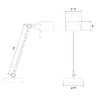 Bolt Tischlampe, Einarmig, Auffälliges Orange