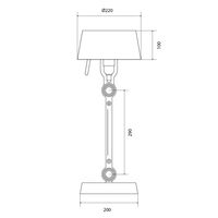 Bolt Table Lamp Small Striking Orange